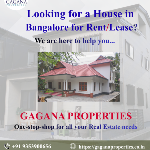 Looking for a House in Bangalore for Rent/lease