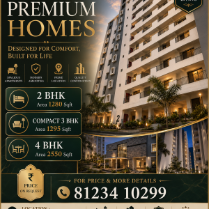 Premium 2, 3 & 4 BHK Apartments for sale near Yeswanthpur