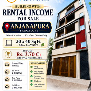 Independent House for Sale in Anjanapura, 30 × 40 BDA Layout