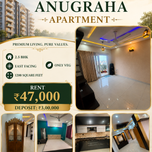 2.5 BHK Apartment for Rent at Sattva Anugraha – 1200 Sq Ft,