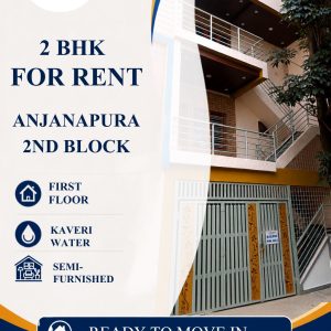 2 BHK House for Rent in Anjanapura 2nd Block, Bangalore