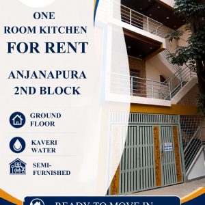 1 Room Kitchen for Rent in Anjanapura 2nd Block, Bengaluru