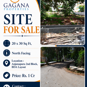 20×30 North Facing Site for Sale in Anjanapura 2nd Block